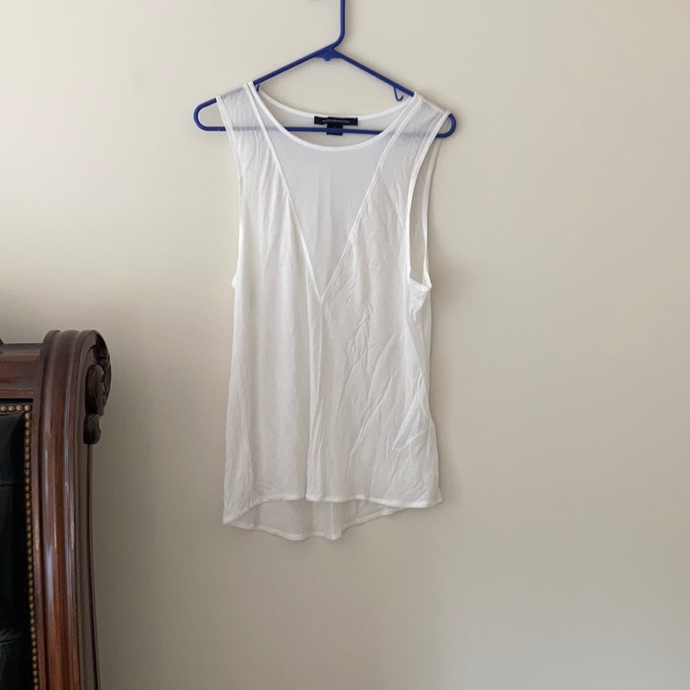 French Connection sleeveless white tank